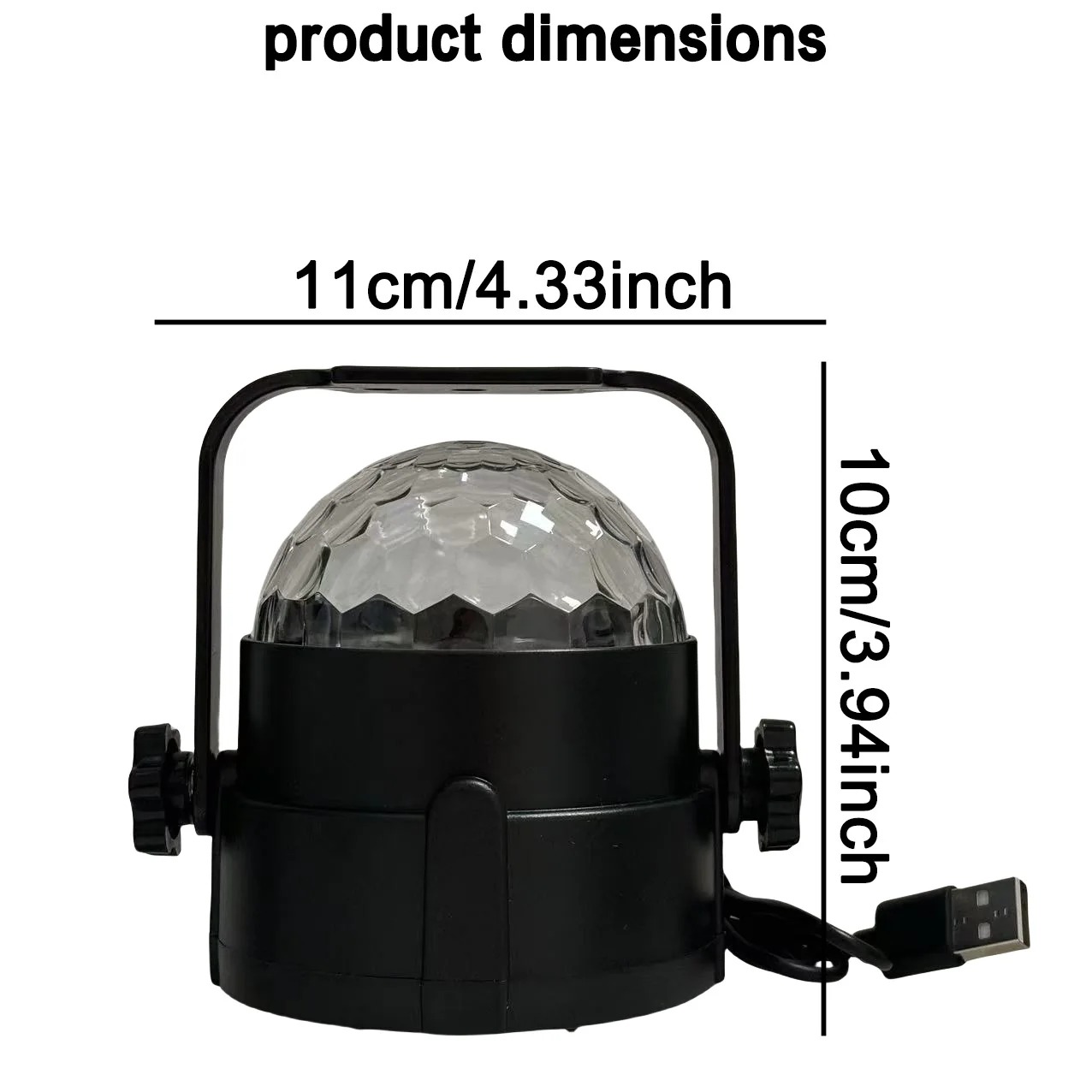 USB Colorful Disco Ball Light: Magic Ball Projector Light, Suitable for Festival Decoration - Ideal for Birthday Parties, Christ