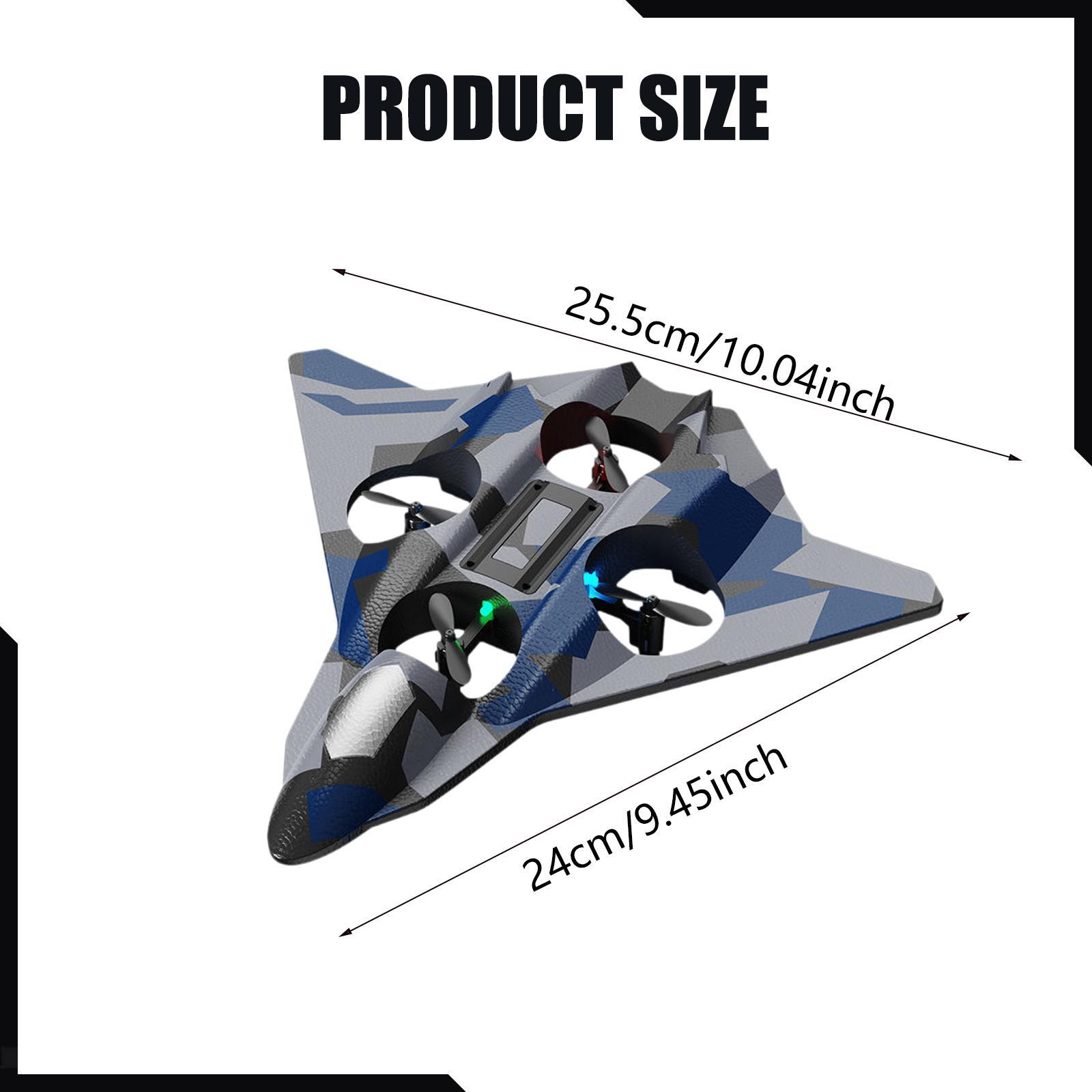 Remote Control Airplane EVA Foam Stunt Plane RC Aircraft Model LED Light Flying Toy for Kids Adults Outdoor Gift