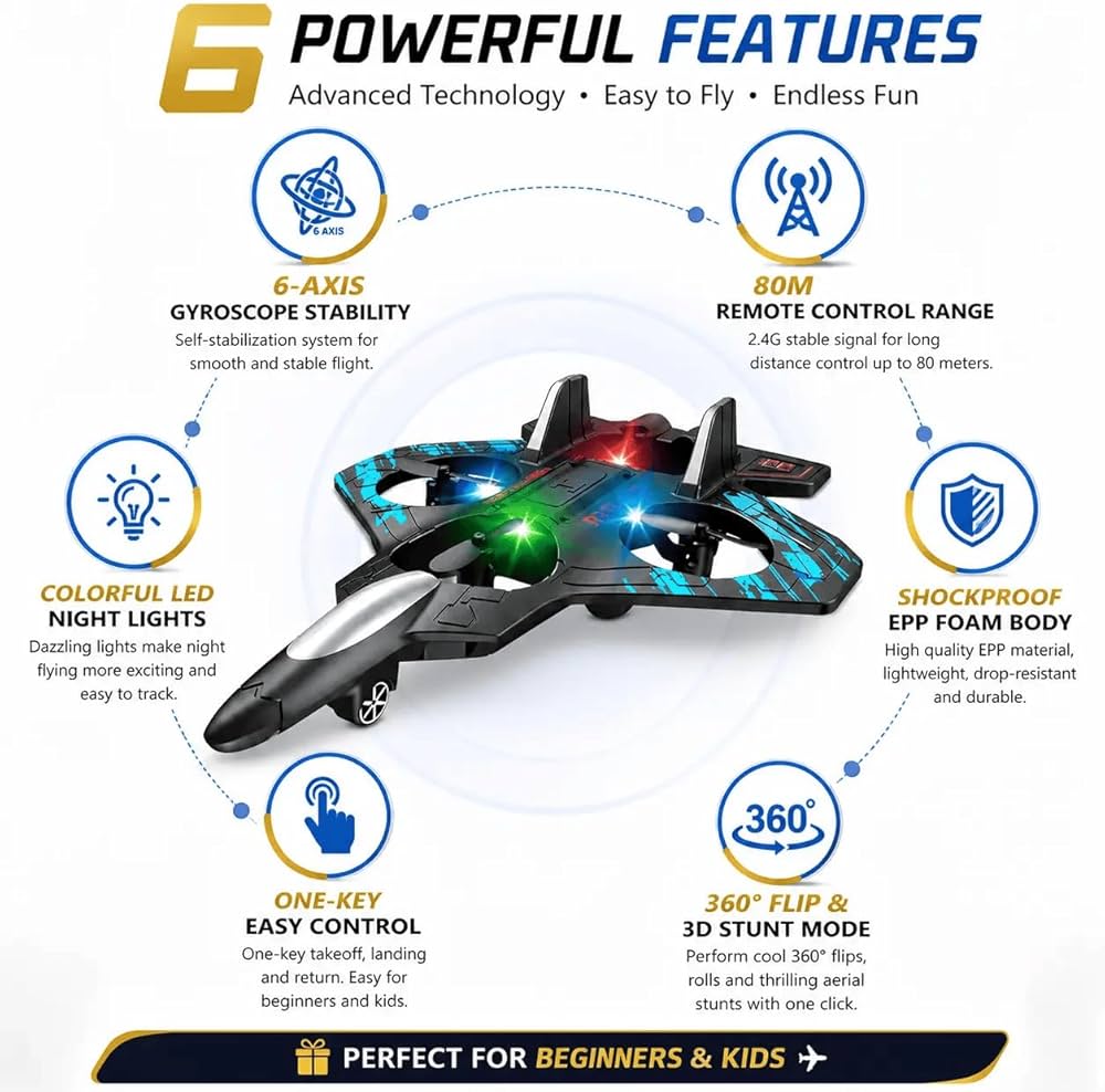 EPP Foam Remote Control Foam Fighter Rechargeable 2.4G Stunt Four Motor Helicopter Durable Gravity Sensing RC Hobby Jet Plane