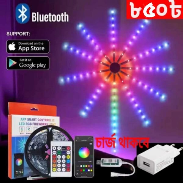 Light Smart Fairy  Bluetooth Light Strip Festoon Home Wall RGB