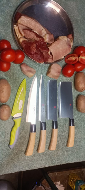 5 in 1 combo sat steel knife cleaver - Image 3