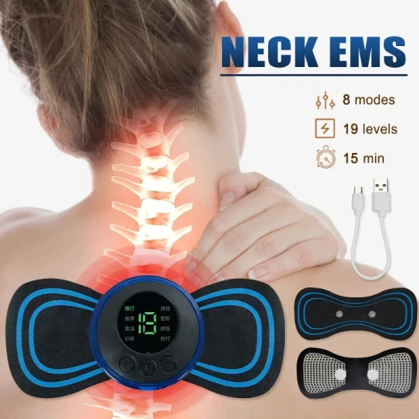 Multi Functional Intelligent Mini Massage Stick Portable Neck Massager Shoulder and Neck Massage Stick USB Charging Model