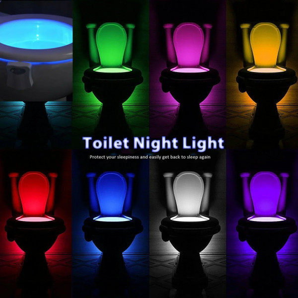 Toilet Seat Night Light 8Colors Waterproof Backlight led