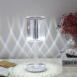 Crystal Table Lamp Touch Remote Control Night Lamp Rechargeable - Image 3