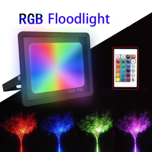 RGB LED Floodlight Reflector Outdoor Lighting AC220V 20W  IP66 Waterproof Spotlight Landscape Lighting