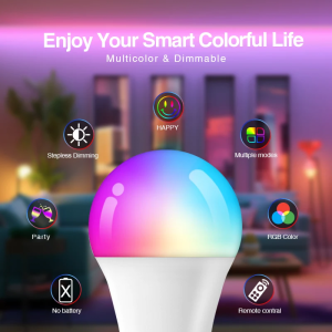 PCS 16 Colors Changing Light E27 Key Remote Control LED Bulb Lamp 220V Dimmable RGB White Colorful Change for Home Bedroom - Image 4