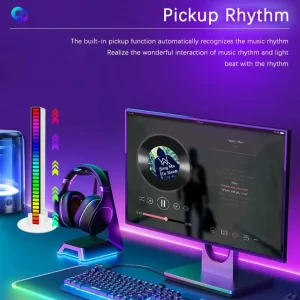 LED Charge Sound Activated RGB Light Bar Music Pickup Voice Lights Ambient Lamp Aesthetic Game Room - Image 2