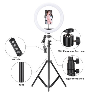 12 Inch LED Ring Light with Adjustable Stand & Phone Holder for Live Streaming, Video Recording, Photography - Image 2