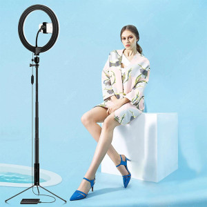 12 Inch LED Ring Light with Adjustable Stand & Phone Holder for Live Streaming, Video Recording, Photography - Image 4