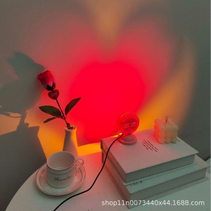 New Red Love Atmosphere Lamp Wedding Room Valentine's Day Scene Layout Decorative Table Lamp - Image 3