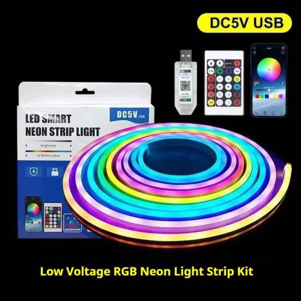 Colorful flexible light strip intelligent APP neon light strip IC, flowing light horse racing music controI synchronized lig