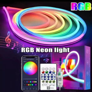 USB Symphony Neon 5V Light Strip App Bluetooth Outdoor Led Music Flexible Running Water Full Color Rgb Light Strip - Image 3